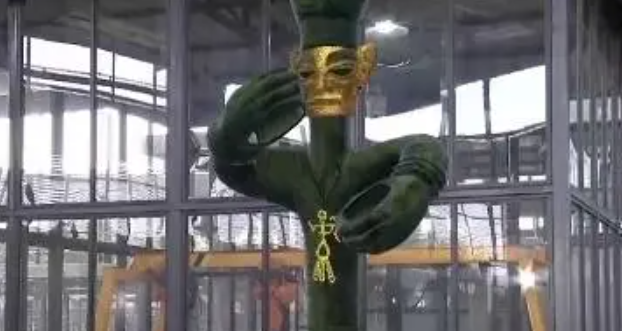 三星堆一团皱皱金箔展开后飞出小鸟 专家：或为衣服装饰品