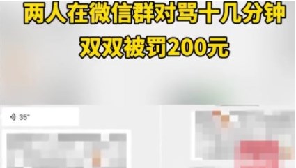 两人在微信群对骂十几分钟双双被罚，引发社会关注